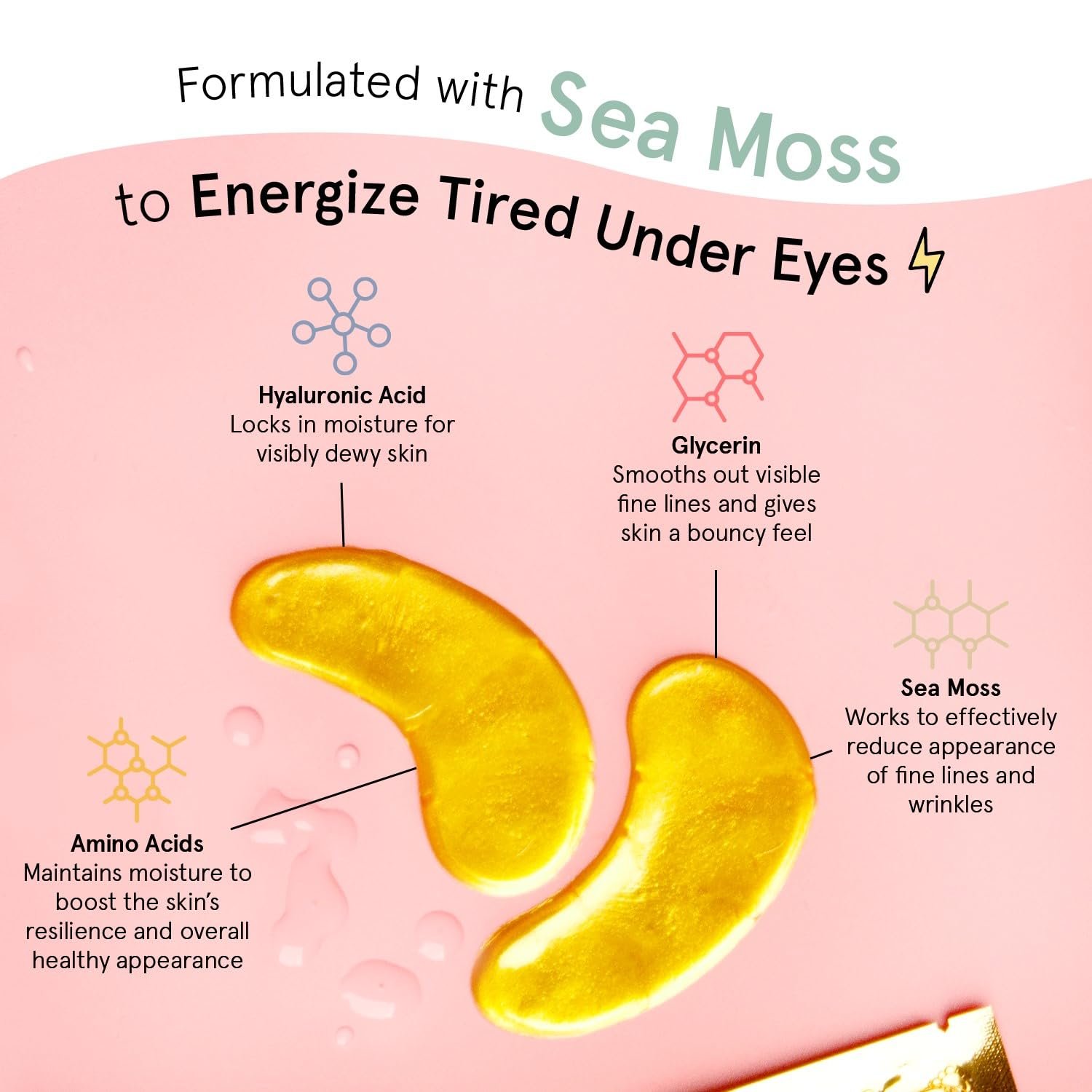 grace & stella Award Winning Under Eye Mask - Travel Essentials - Birthday Gifts for Women - Gel Eye Patches for Dark Circles, Puffy Eyes, Wrinkles, Undereye Bags - Vegan - Self Care (24 Pairs, Gold) - Image 5